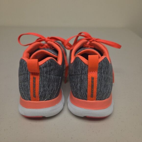 Skechers Womens Dual Lite Weight 12753 Gray / Pink Running Shoes Sneakers Size 7 - Picture 3 of 10